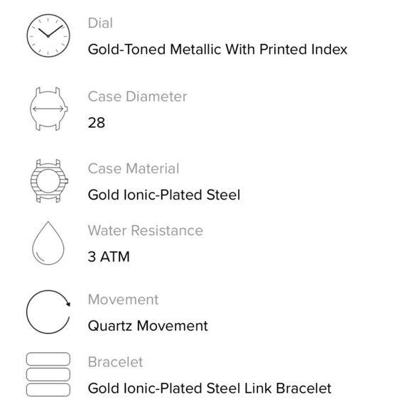 Brand NEW Coach Grand 14502976 28mm Stainless Steel And Yellow Gold-tone Case - Picture 4 of 5